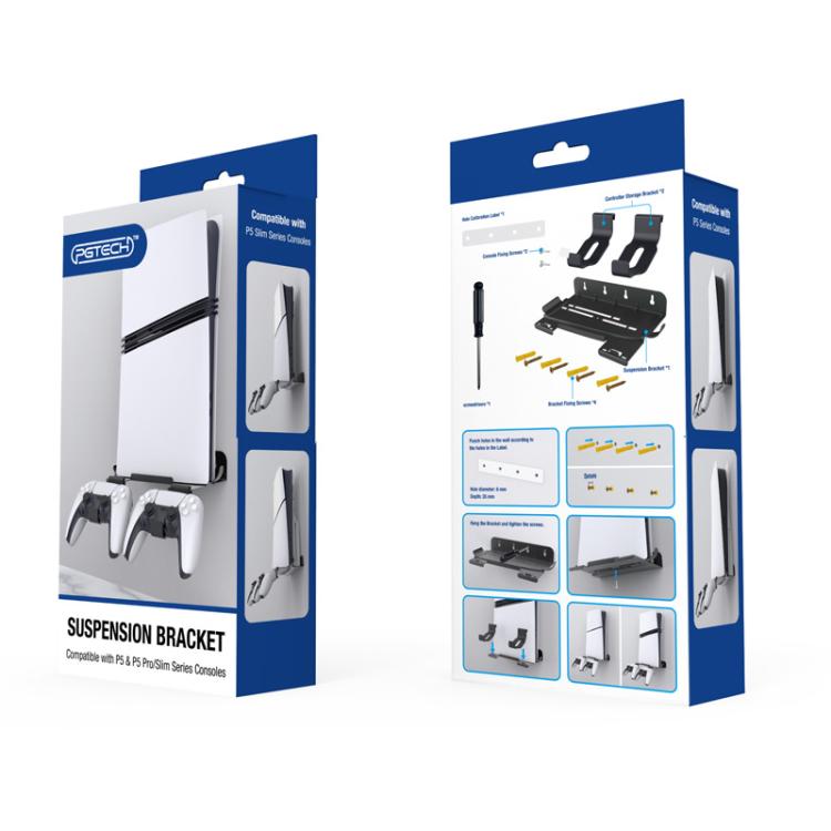 PGTECH GP-531 Soporte organizador de pared para consola de juegos PS5 Pro / PS5 Slim