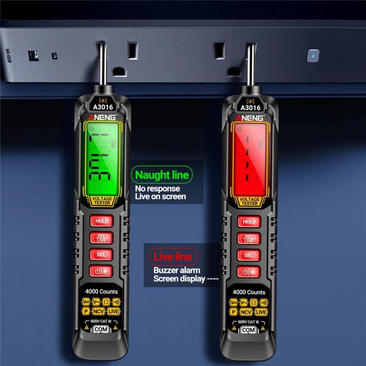 Multímetro digital inteligente ANENG para reparación de automóviles tipo lápiz, A3016 Lithium Battery, A3015 Battery