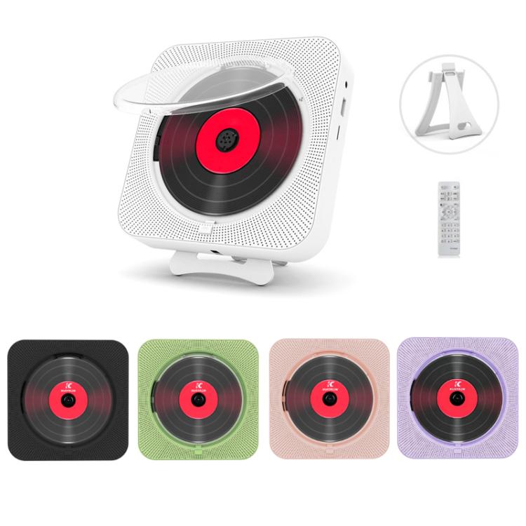 Reproductor de CD recargable de pared KUSTRON Home con altavoz Bluetooth y reproductor de música con cubierta, US Plug, EU Plug, UK Plug, AU Plug