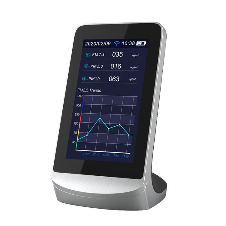 Monitor de calidad del aire DM72B WiFi 10 en 1 compatible con la aplicación inteligente Tuya para control de CO2, PM2.5, PM10, HCHO y detector de TVOC., DM72B WiFi