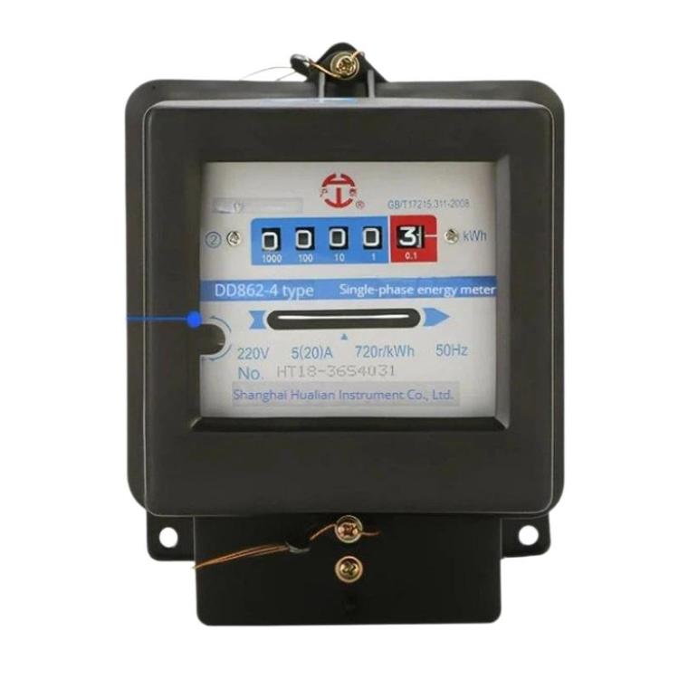 Medidor de electricidad mecánico monofásico de alta precisión para uso doméstico de Hutai, 5-20A, 10-40A, 15-60A, 20-80A, 30-100A