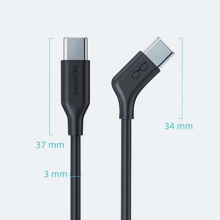 Cable coaxial de datos USB-C/Tipo-C de NEXHYPE para transferencia de datos y suministro de energía en gafas de realidad aumentada/virtual., 1m, 2m
