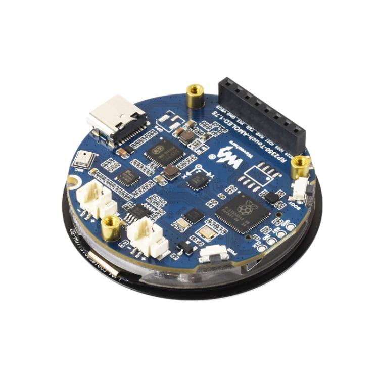 Placa de desarrollo de pantalla AMOLED de 1,75 pulgadas WAVESHARE RP2350, Without Case, With Case, With GPS