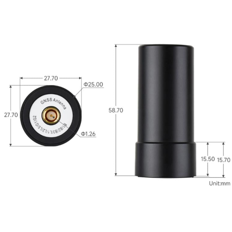 Antena de posicionamiento de precisión activa helicoidal multifrecuencia multisatélite de cuatro hilos WAVESHARE GNSS L1+L2+L5, Q25, Q39