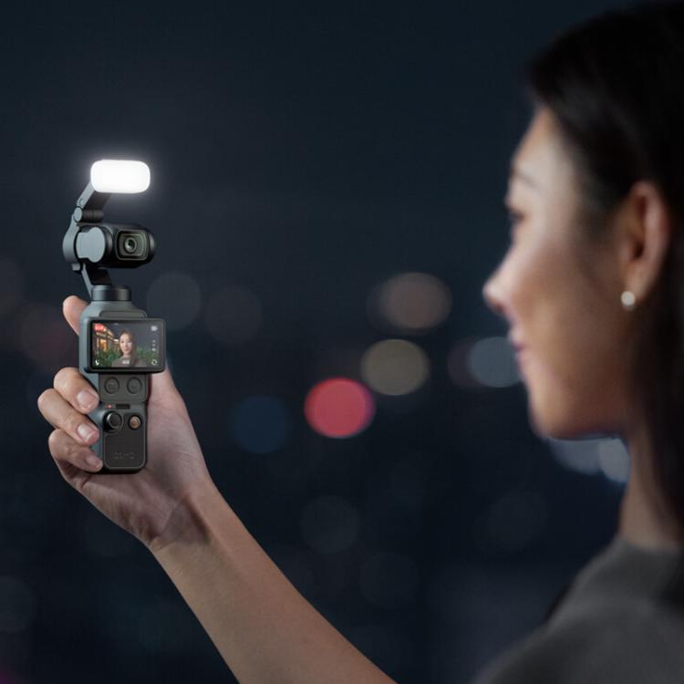 Luz de relleno original para Osmo Pocket 4, con 3 temperaturas de color y brillo ajustables para vídeo.