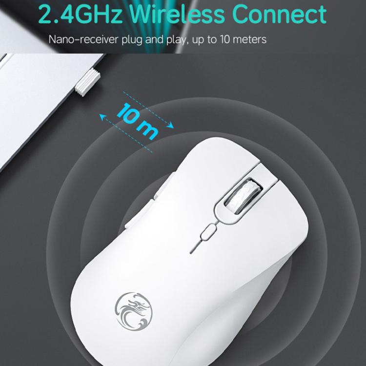 Ratón inalámbrico para juegos iMICE E-2310 de 6 botones y 2,4 GHz para oficina y hogar.