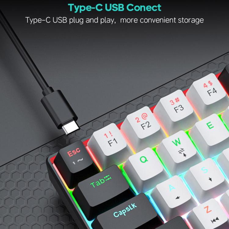 Conjunto de teclado y ratón mecánico para juegos con cable iMICE MK-X30 con iluminación RGB personalizable y cable de 1,5 m.
