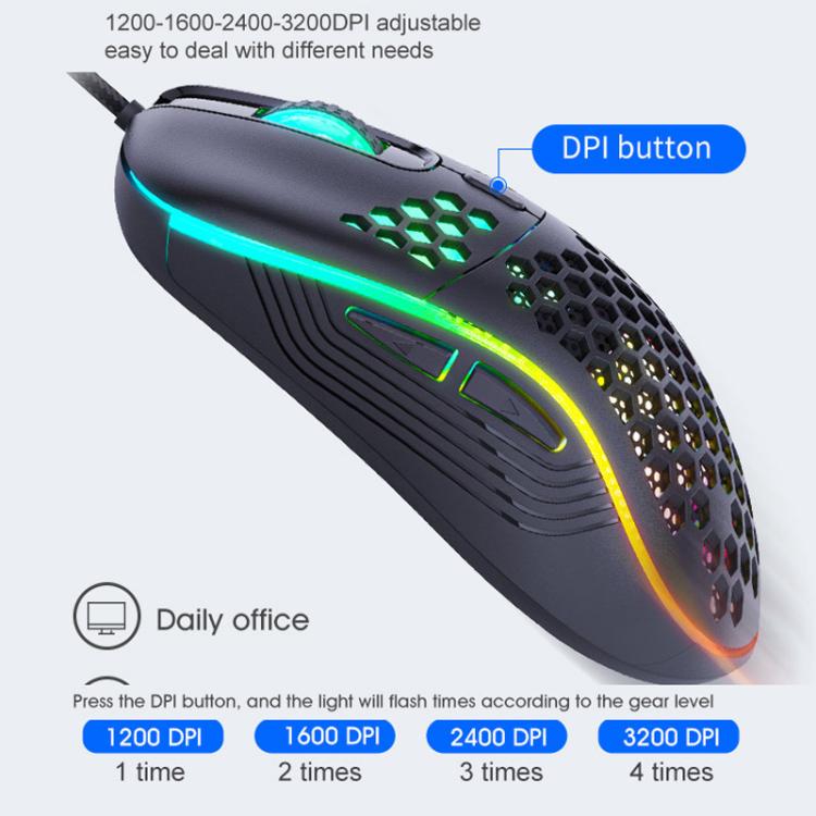 Conjunto de teclado y ratón mecánico para juegos con cable iMICE MK-X30 con iluminación RGB personalizable y cable de 1,5 m.