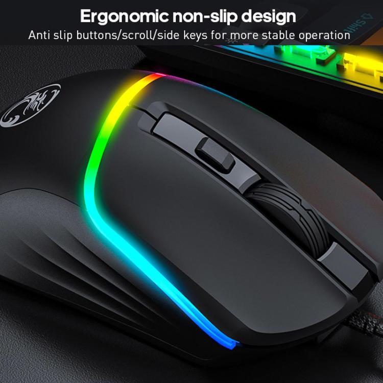 Teclado y ratón mecánico para juegos con cable iMICE MK-X20 con iluminación RGB ajustable