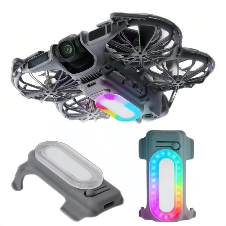 Para el dron DJI Neo 2 RCSTQ, se encuentra un foco de búsqueda colorido recargable con patín de aterrizaje elevado., Searchlight