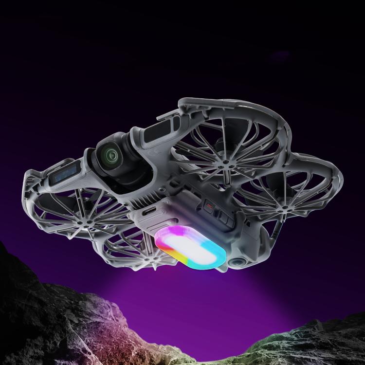 Para el dron DJI Neo 2 RCSTQ, se encuentra un foco de búsqueda colorido recargable con patín de aterrizaje elevado., Searchlight