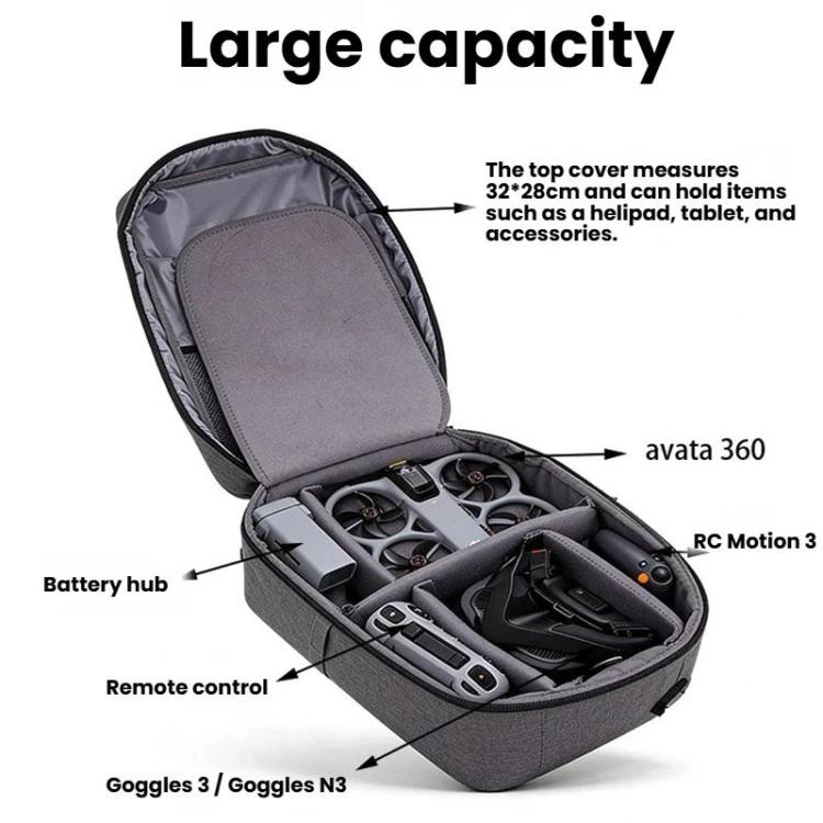 Mochila rígida para DJI Avata 360 Motion Fly More Combo con compartimentos grandes personalizables y funda para carrito., Motion Fly More Combo
