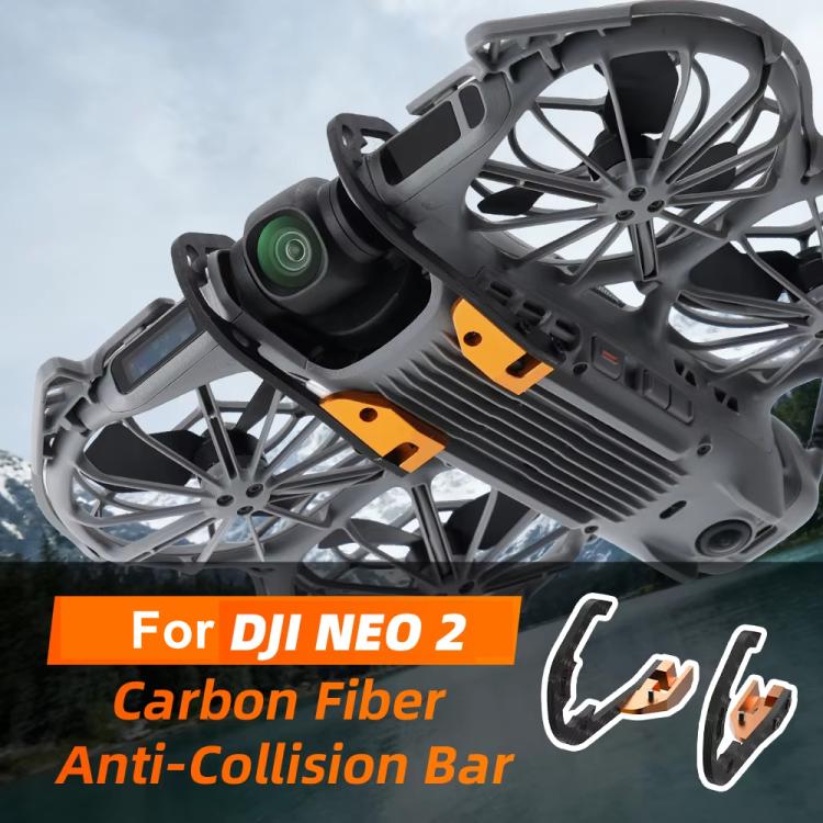 Protector de parachoques de fibra de carbono RCSTQ para DJI Neo 2, anticolisión, gimbal y lente., Carbon Fiber Bumper