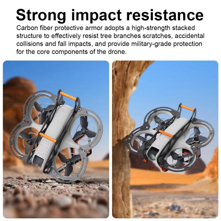 Para DJI Neo RCSTQ, protector de parachoques anticolisión de fibra de carbono completa