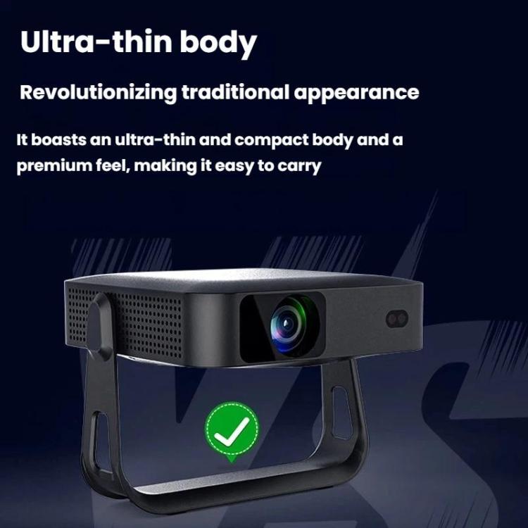 Proyector portátil ultrafino R6 HD 1080P con enfoque automático. Mini proyector para el hogar., US Plug, EU Plug, UK Plug, AU Plug