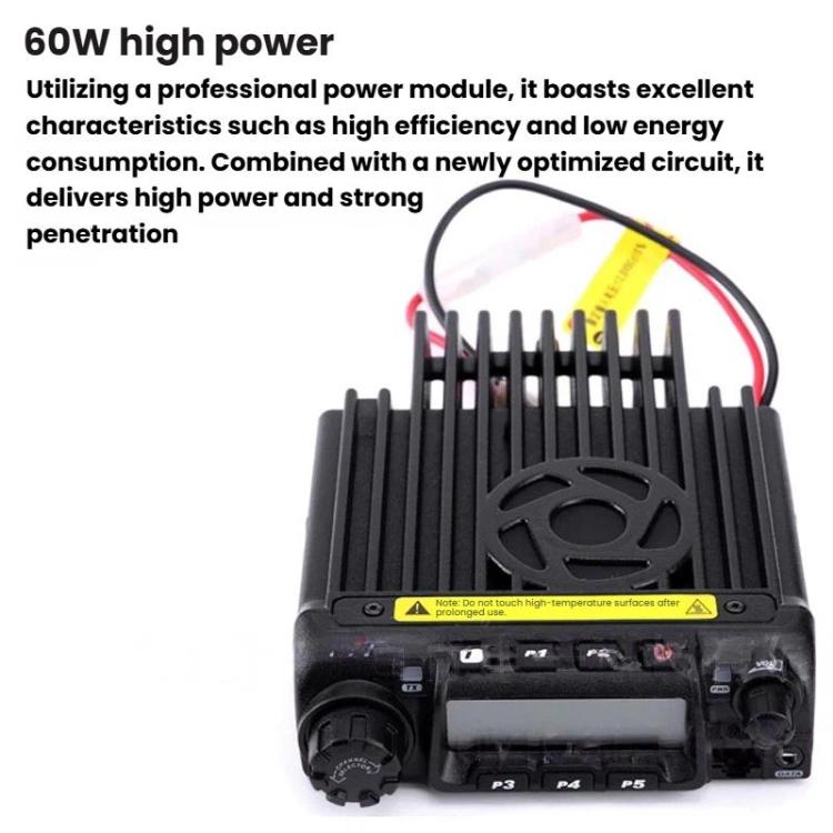 Radio bidireccional inalámbrica para vehículos exteriores TYT TH-9000D de alta potencia, alcance de 1 a 50 km.