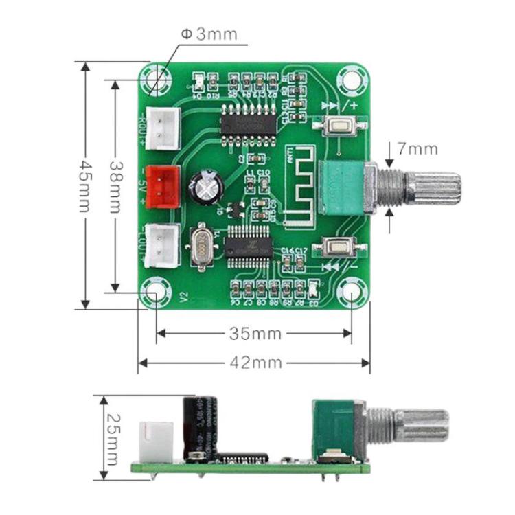 Placa amplificadora Bluetooth 5.0 PAM8403 para proyectos de bricolaje., XH-A158