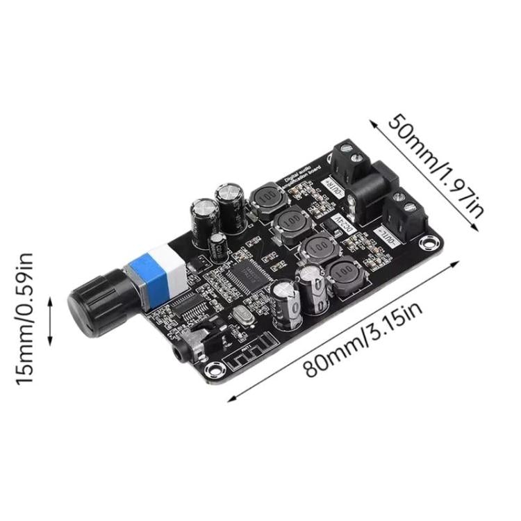 Placa amplificadora de audio ajustable de alta potencia TPA3118D2 con Bluetooth 5.0 y audio HD., XH-A415