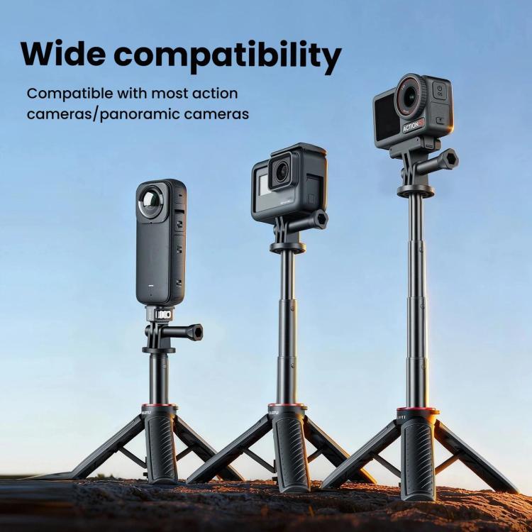 Trípode mini automático desplegable XILETU XS-22, palo selfie, monopié extensible ajustable de 13 a 30 cm para cámaras de acción.