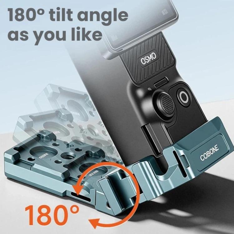 Adaptador de liberación rápida COBONE con soporte de extensión magnético, orificio para tornillo de 1/4 de pulgada y zapata fría para DJI Osmo Pocket 3, CPK-2