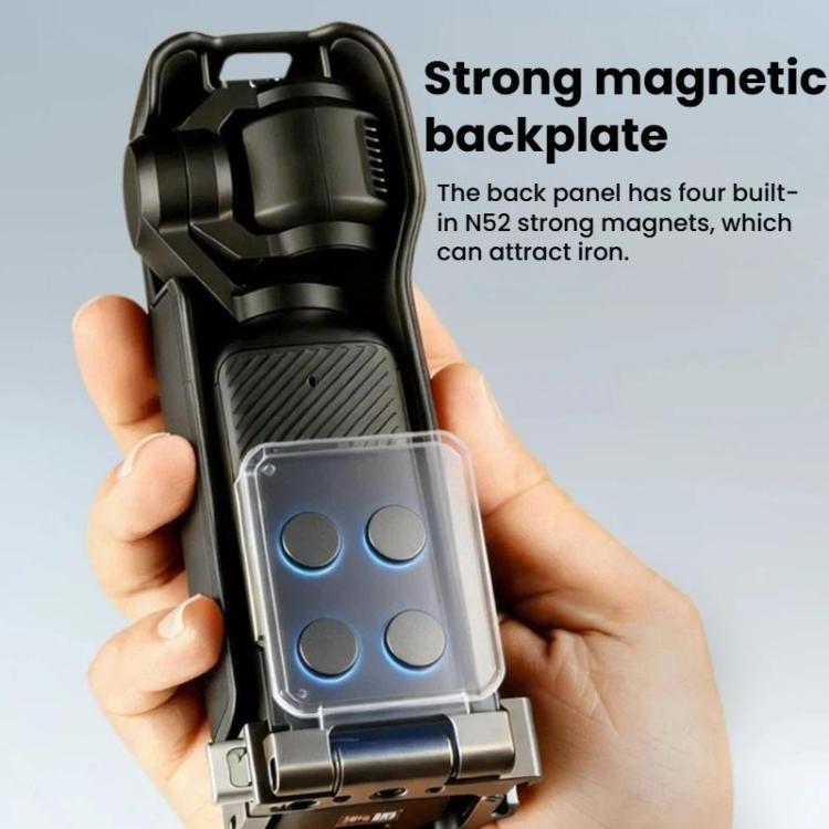Adaptador de liberación rápida COBONE con soporte de extensión magnético, orificio para tornillo de 1/4 de pulgada y zapata fría para DJI Osmo Pocket 3, CPK-2