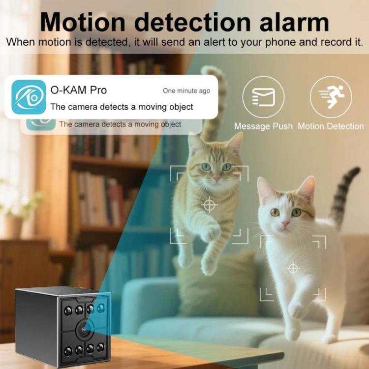 Mini cámara inalámbrica M09 HD con visión nocturna infrarroja y detección de movimiento, monitor WiFi.