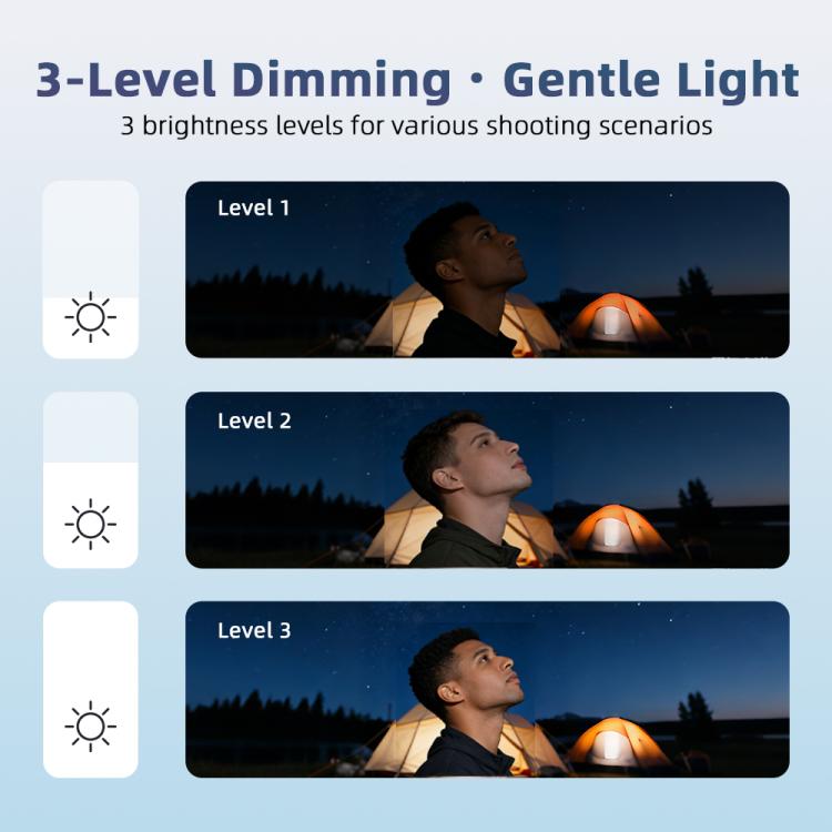 Luz de relleno magnética portátil Flymile para DJI Pocket 3 para fotografía.