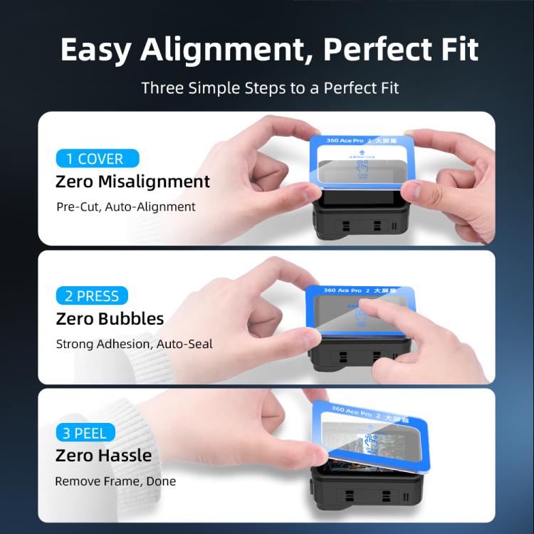 Protector de pantalla de vidrio templado Flymile para Insta360 Ace Pro 2