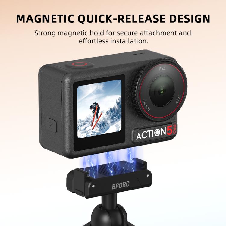 Trípode de liberación rápida con palo selfie extendido BRDRC para DJI Osmo Action 5 Pro / Osmo 360, AC6039_2