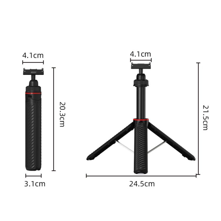 Trípode de liberación rápida con palo selfie extendido BRDRC para DJI Osmo Action 6 / Nano, AC6039_1