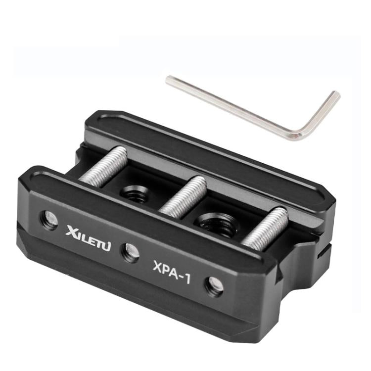 Adaptador de montaje para cámara con abrazadera de liberación rápida Arca-Swiss XILETU XPA-1 con riel de cola de milano para trípode/monopié