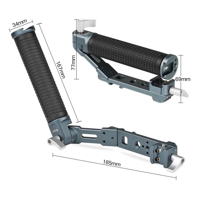 Empuñadura de ángulo ajustable XILETU para estabilizadores DJI RS 4 Mini/RS 4 Pro/RS 4/RS 3 Mini/RS 3 Pro/RS 2
