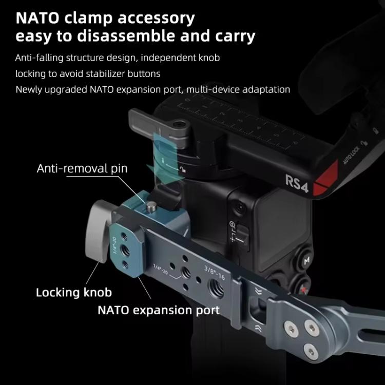 Empuñadura de ángulo ajustable XILETU para estabilizadores DJI RS 4 Mini/RS 4 Pro/RS 4/RS 3 Mini/RS 3 Pro/RS 2
