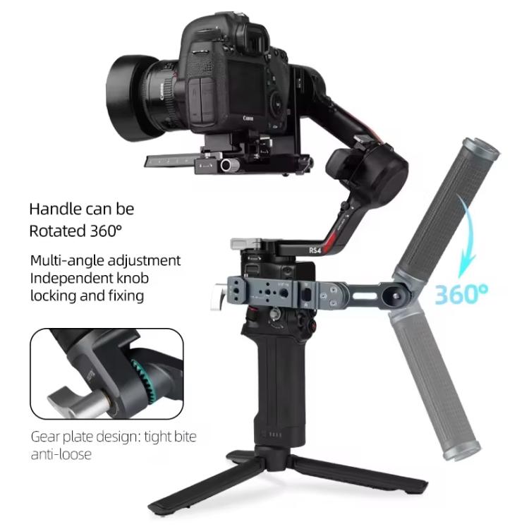 Empuñadura de ángulo ajustable XILETU para estabilizadores DJI RS 4 Mini/RS 4 Pro/RS 4/RS 3 Mini/RS 3 Pro/RS 2