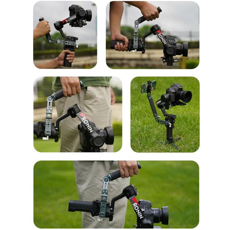 Empuñadura de ángulo ajustable XILETU para estabilizadores DJI RS 4 Mini/RS 4 Pro/RS 4/RS 3 Mini/RS 3 Pro/RS 2