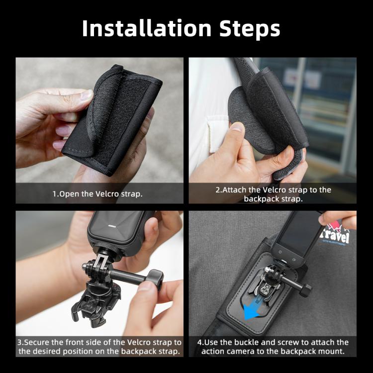 Clip de sujeción para la correa de hombro de la mochila DJI Osmo Pocket 3 / Action 6 / GoPro