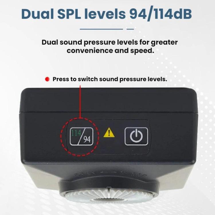 Probador de fuente de sonido SMART SENSOR Clase 1 para nivel de sonido y nivel de ruido, ST04A