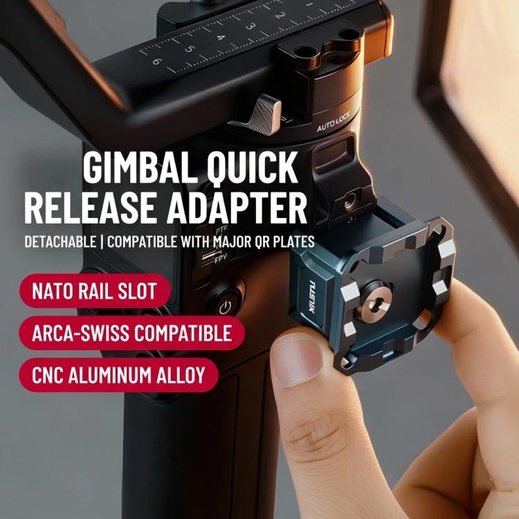 Abrazadera de riel NATO para estabilizador DJI RS Series, adaptador de montaje QR compatible con Arca-Swiss, XILETU PC-38, XILETU PC-38A