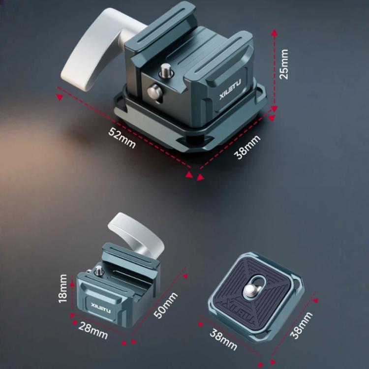 Abrazadera de riel NATO para estabilizador DJI RS Series, adaptador de montaje QR compatible con Arca-Swiss, XILETU PC-38, XILETU PC-38A