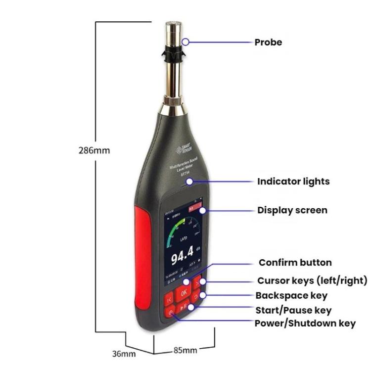 Detector estadístico de decibelios de alta precisión SMART SENSOR, ST754