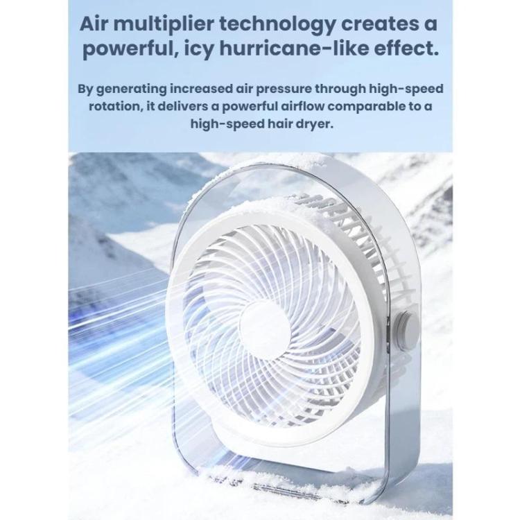 Ventilador silencioso de escritorio para exteriores con luz nocturna, White Direct Plug, Purple Direct Plug, White Rechargeable, Purple Rechargeable