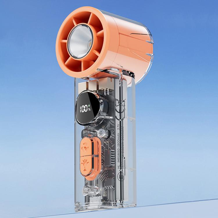 Ventilador de mano silencioso con pantalla digital y refrigeración por hielo de alta velocidad S8