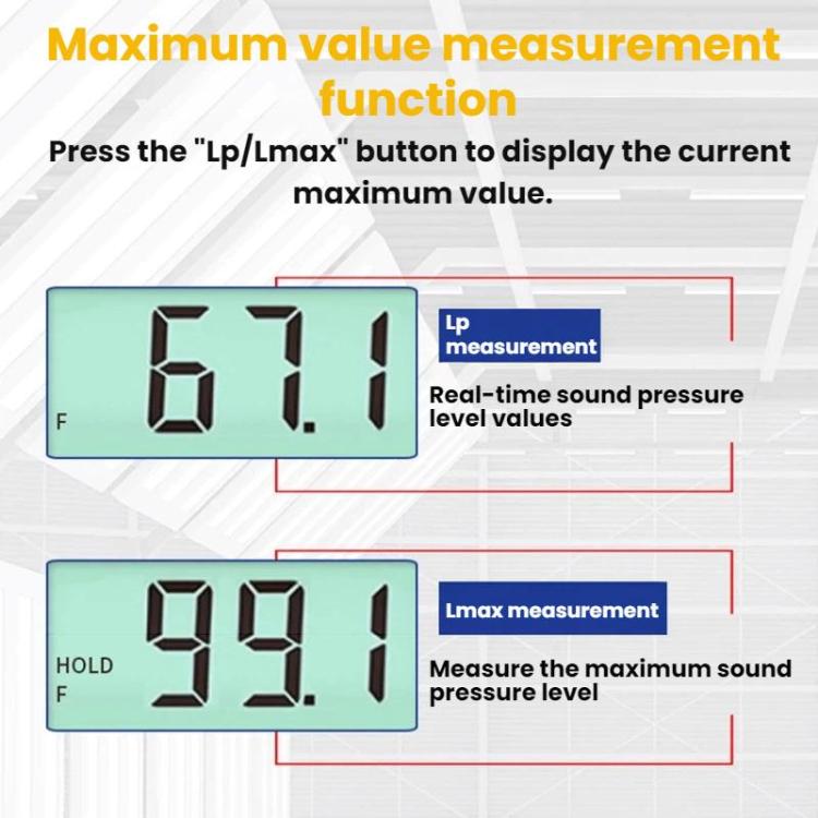 Medidor de nivel de ruido sonoro de alta precisión SMART SENSOR (decibelios), ST844