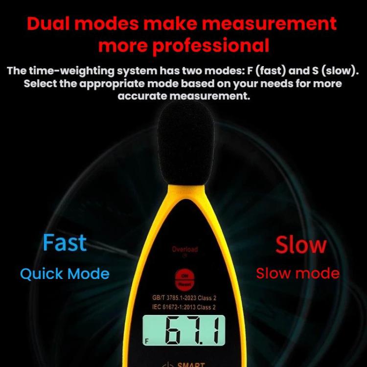 Medidor de nivel de ruido sonoro de alta precisión SMART SENSOR (decibelios), ST844