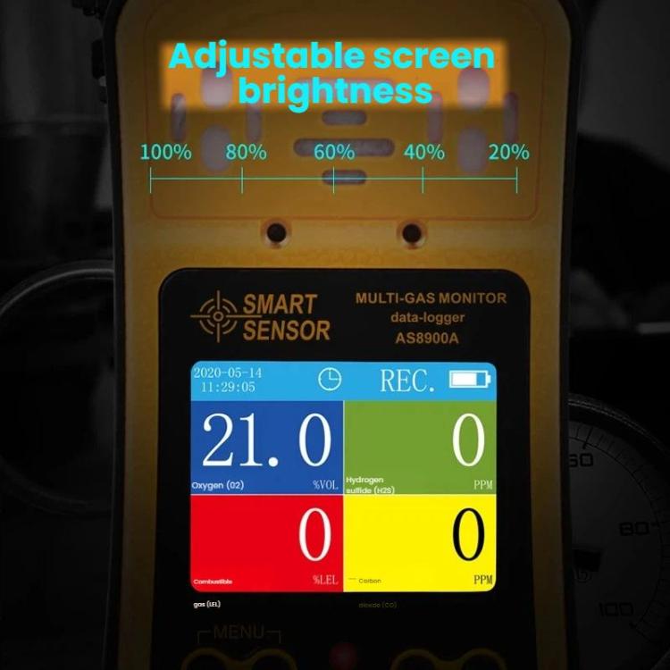 Detector de gas espacial a prueba de explosiones SMART SENSOR 4 en 1, AS8900A