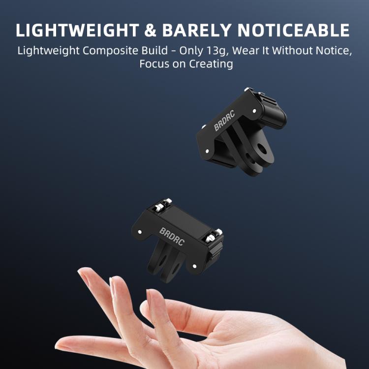 Base magnética extensible de liberación rápida de dos garras BRDRC para Insta360 Ace Pro / Ace Pro 2