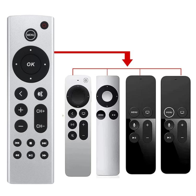Mando a distancia para todos los modelos de Apple TV. Compatible con Apple TV 4K/HD/Gen 2/3/4/5/6/7. Mando a distancia de repuesto., For All Apple TV Models