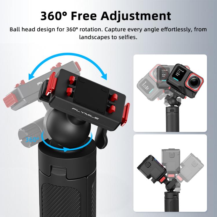 Trípode de extensión para selfies Flymile de liberación rápida para Insta360 Ace Pro 1 / 2 / ACE / X5