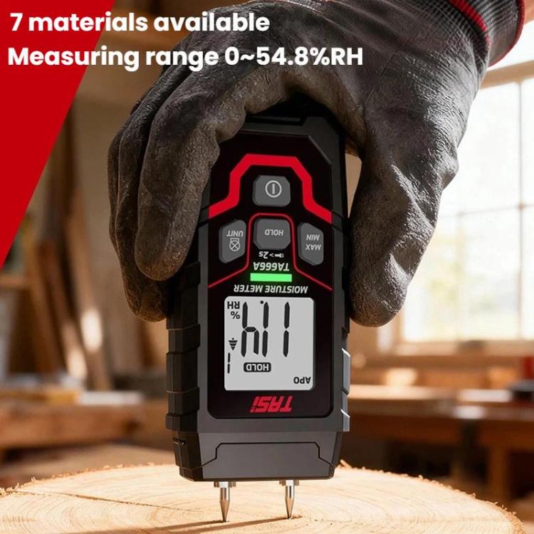 Medidor de humedad de madera, comprobador rápido de contenido de humedad, TA666A