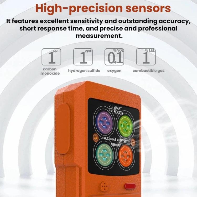 Detector de concentración de gas a prueba de explosiones SMART SENSOR 4 en 1, AR8900B